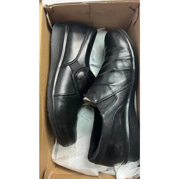 Clarks Women's Hope Roxanne Loafer, Black Leather, 8.5 M US - Picture 5 of 10